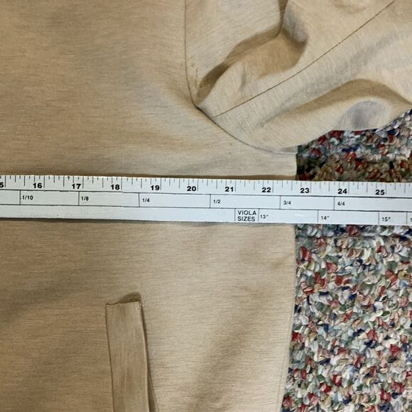 Topman Beige Gray Accents Zip Up Jersey Bomber Jacket Size 44/Large - Picture 9 of 14